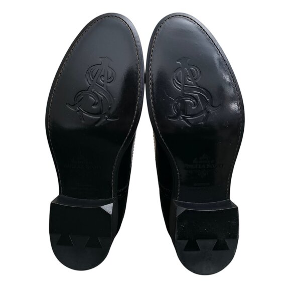 The Office of Angela Scott Ms. Arzner Slip On Black Oxford Leather Loafer EU 37 - Picture 8 of 13